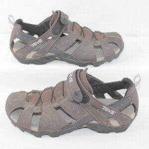 Teva #6968 Brown Closed Toe Hiking Trail Sandals Shoes Men's Size US 12